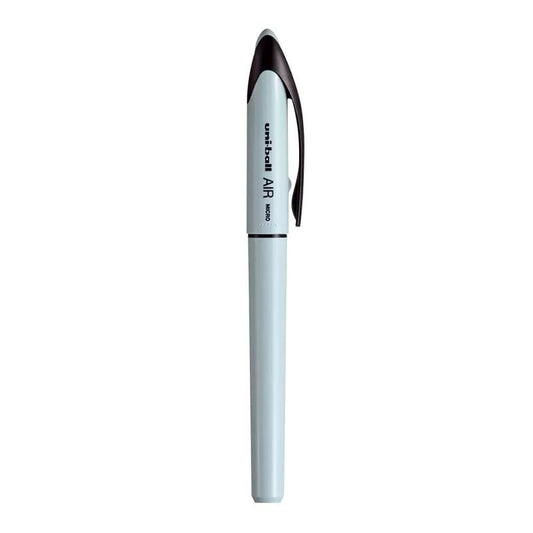 uni-ball UBA-188C-M Air Micro 0.5 mm Roller Ball Pen, Black Ink, Ice Blue Body, Pack of 1
