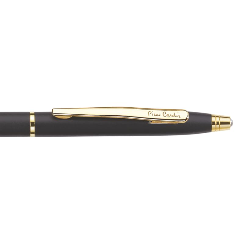 Pierre Cardin Kriss Japan Black Finish Exclusive Metal Fountain Pen, Blue Ink, Pack of 1