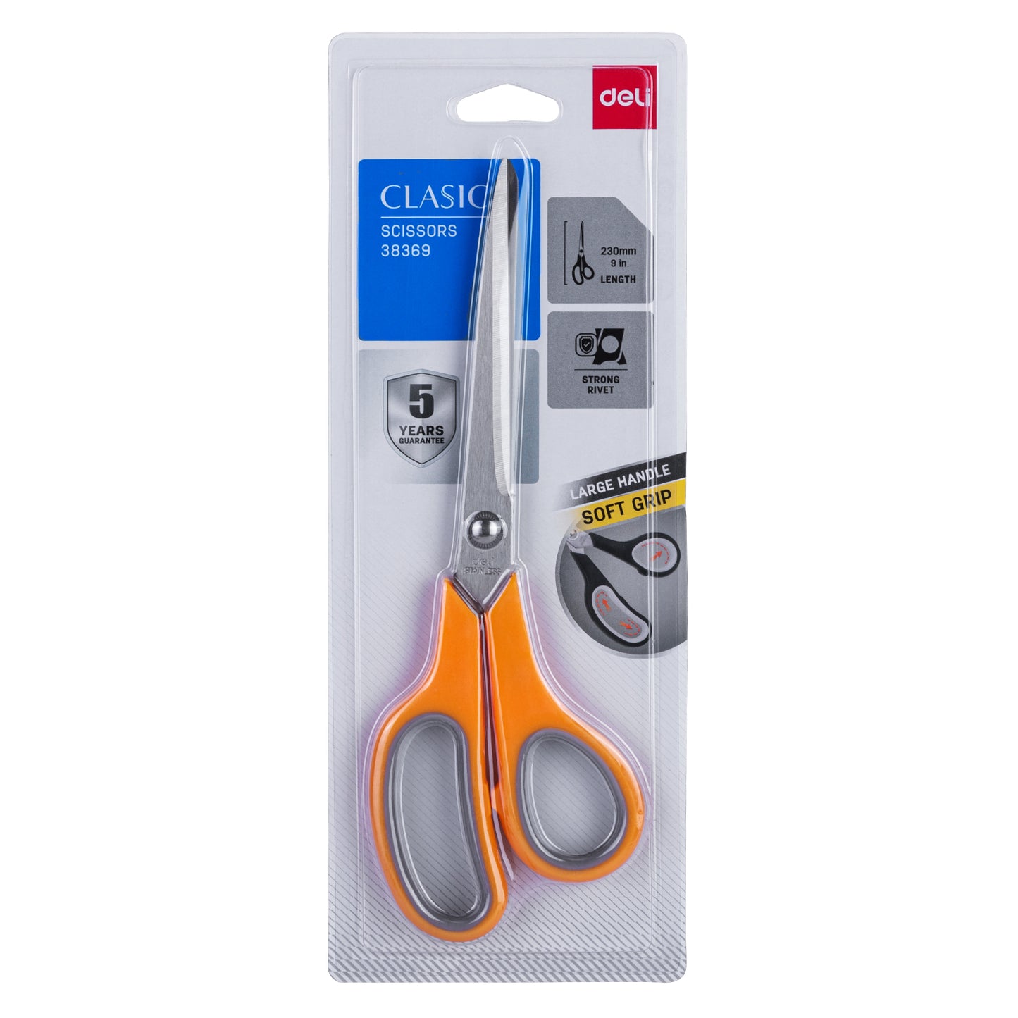 Deli W38369 Scissors, Pack of 1 (Color May Vary)