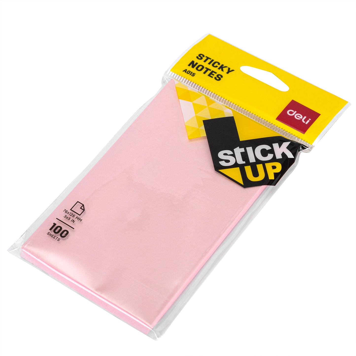 Deli WA00552 Sticky Note, 3" x 5", 2x100 Sheets, Color May Vary (Pack of 1)