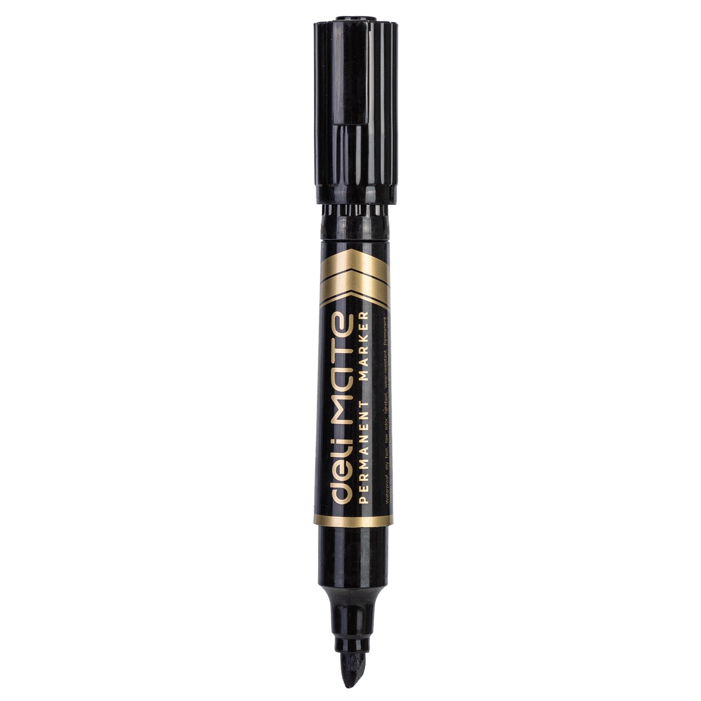 Deli ES555 Black Dual Tip Permanent Marker (Black , Pack of 1)