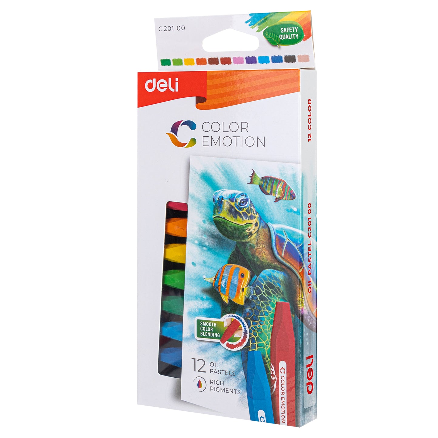 Deli WC20100 Oil Pastel Colour (Set of 12)