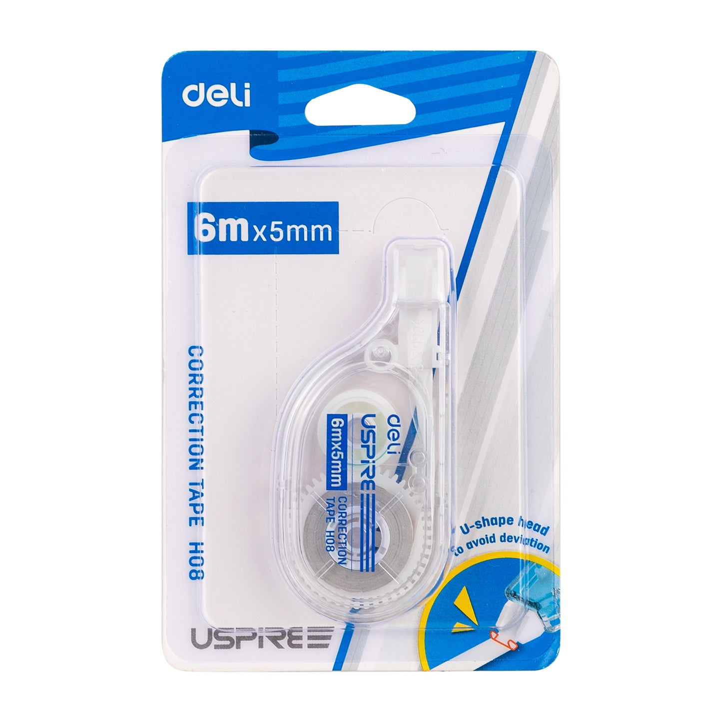 Deli EH08 Correction Tape (Pack of 1 , Color May Vary)