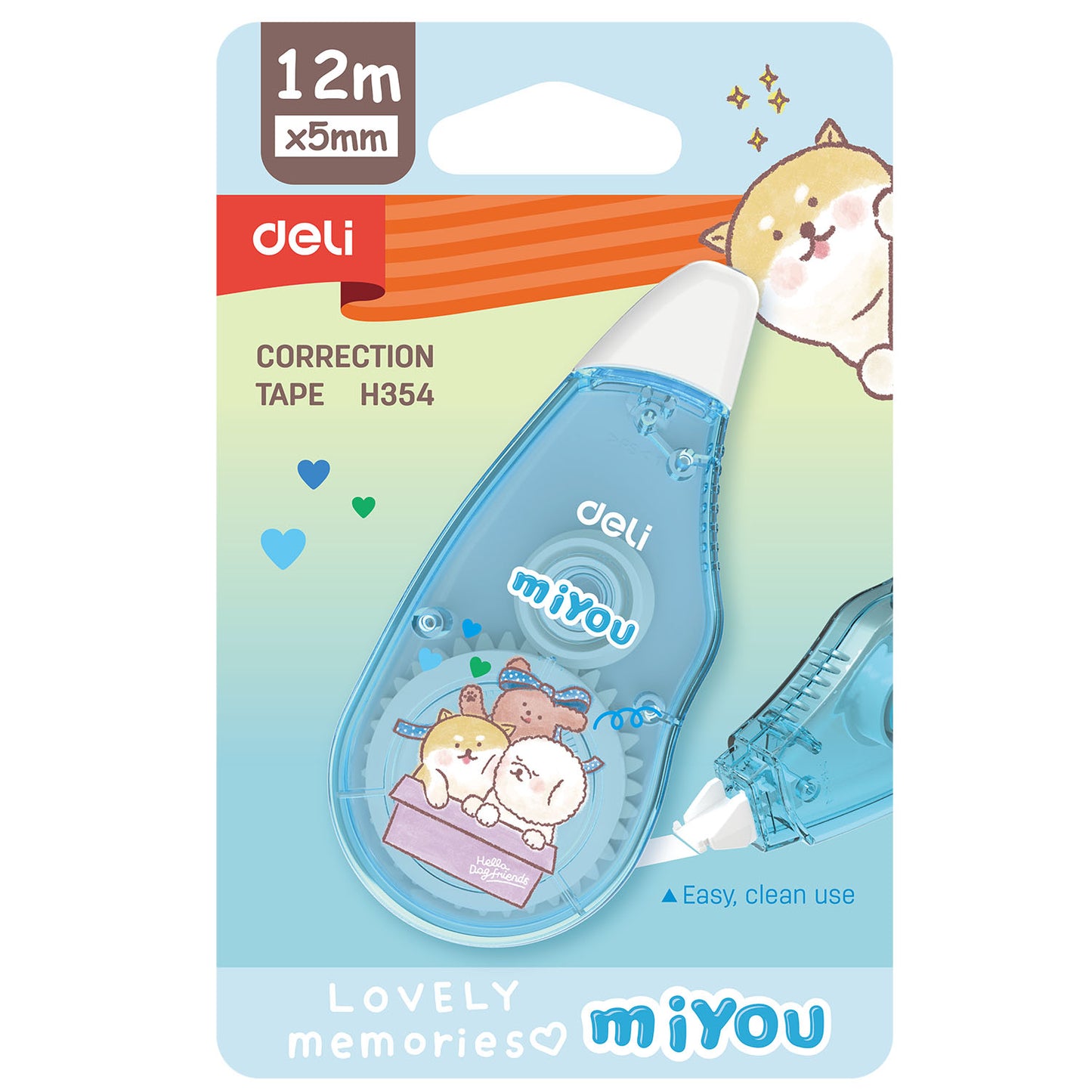 Deli WH354 Correction Tape, 5mm-12m (Pack of 1, Color May Vary)