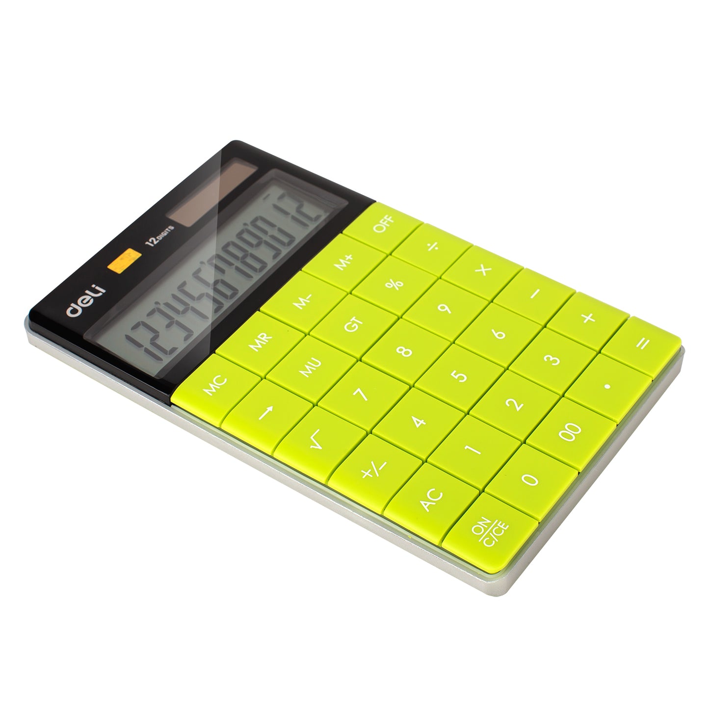 Deli W1589 Modern Compact Calculator 12-Digit, Green