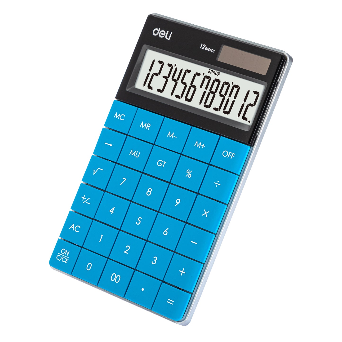 Deli W1589 Modern Compact Calculator 12-Digit, Blue