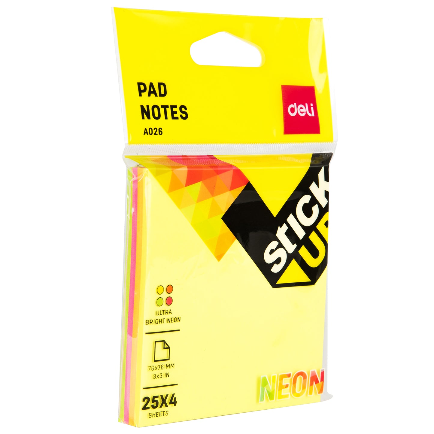 Deli WA02602 Sticky Note, 3" x 3", 425 Sheets, Yellow (Pack of 1)