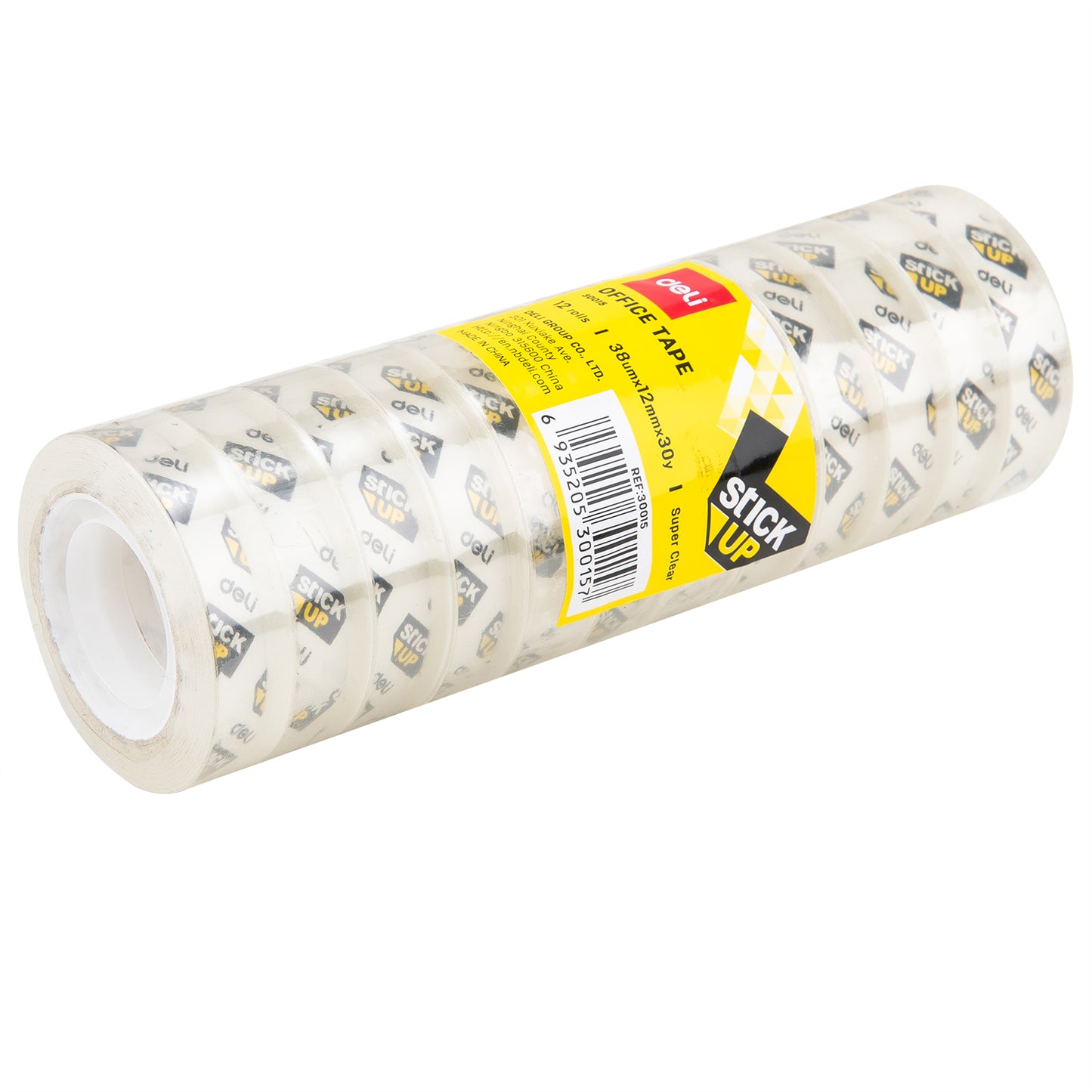 Deli WA30015 Colour Tape 12mm x 30Y x 1 Inch (12 rolls/Tube)