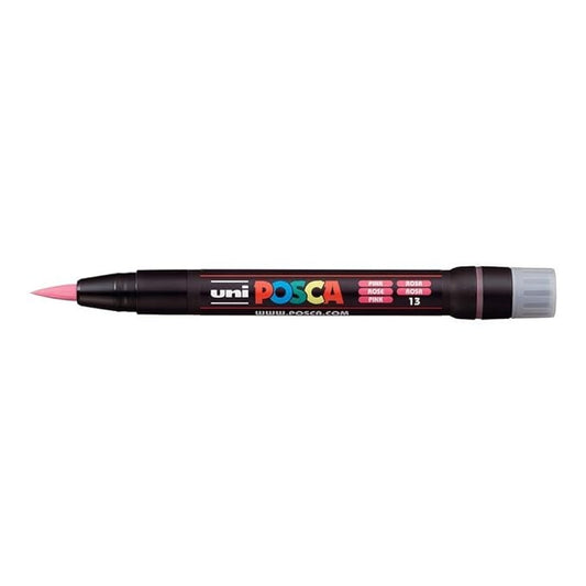 Uni-Ball Posca Pcf-350 Brush Tip Marker Pen (1-10 Mm- Pink Ink- Pack Of 1) - do not use