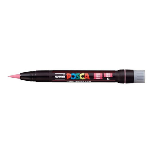 Uni-Ball Posca Pcf-350 Brush Tip Marker Pen 1-10 Mm- Pink Ink