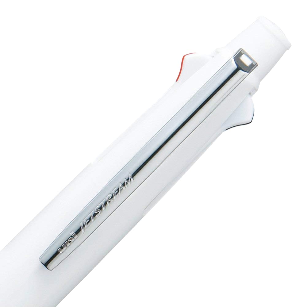 uni-ball Jetstream MSXES-1000 0.7mm Ball Pen & 0.5mm Mechanical Pencil, Multicolor Ink, White Body, Pack of 1