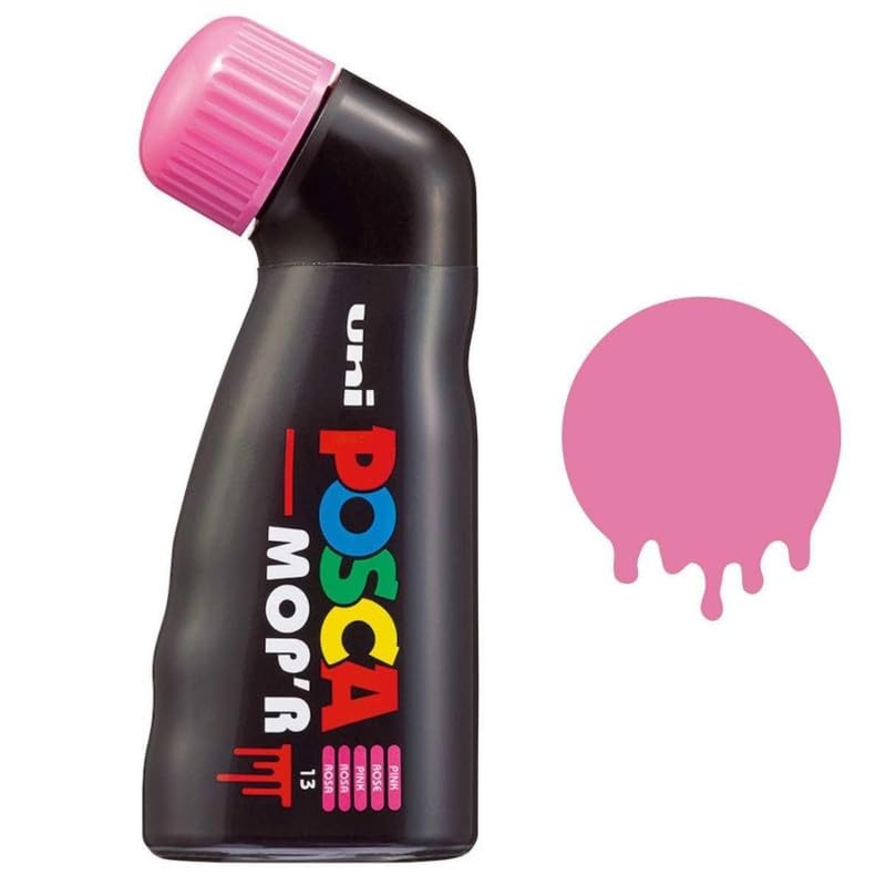 uni-ball Posca MOPR PCM-22 Multi Surface 3-19 mm Round Tip Paint Marker, Pink Ink, Pack of 1