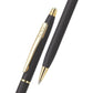 Pierre Cardin Kriss Japan Black Finish Exclusive Metal Fountain Pen, Blue Ink, Pack of 1