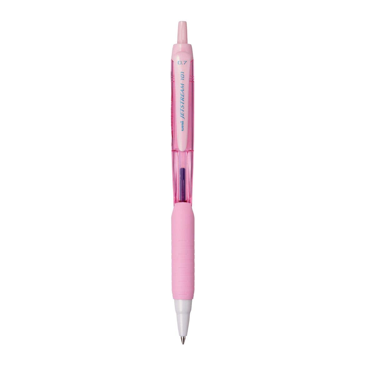 uni-ball Jetstream SXN-101FL-07 Roller Ball Pen (Light Pink Body, Blue Ink, Pack of 3)