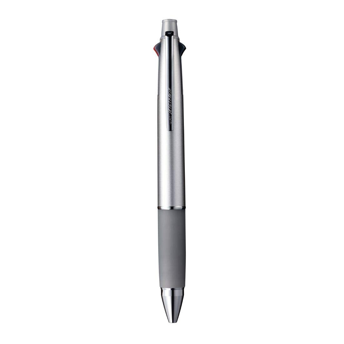 uni-ball Jetstream MSXES-1000 0.7mm Ball Pen & 0.5mm Mechanical Pencil, Multicolor Ink, Silver Body, Pack of 1