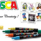 uni-ball Posca 5M 1.8-2.5 mm Bullet Shaped Markers, Bronze Ink, Pack of 1