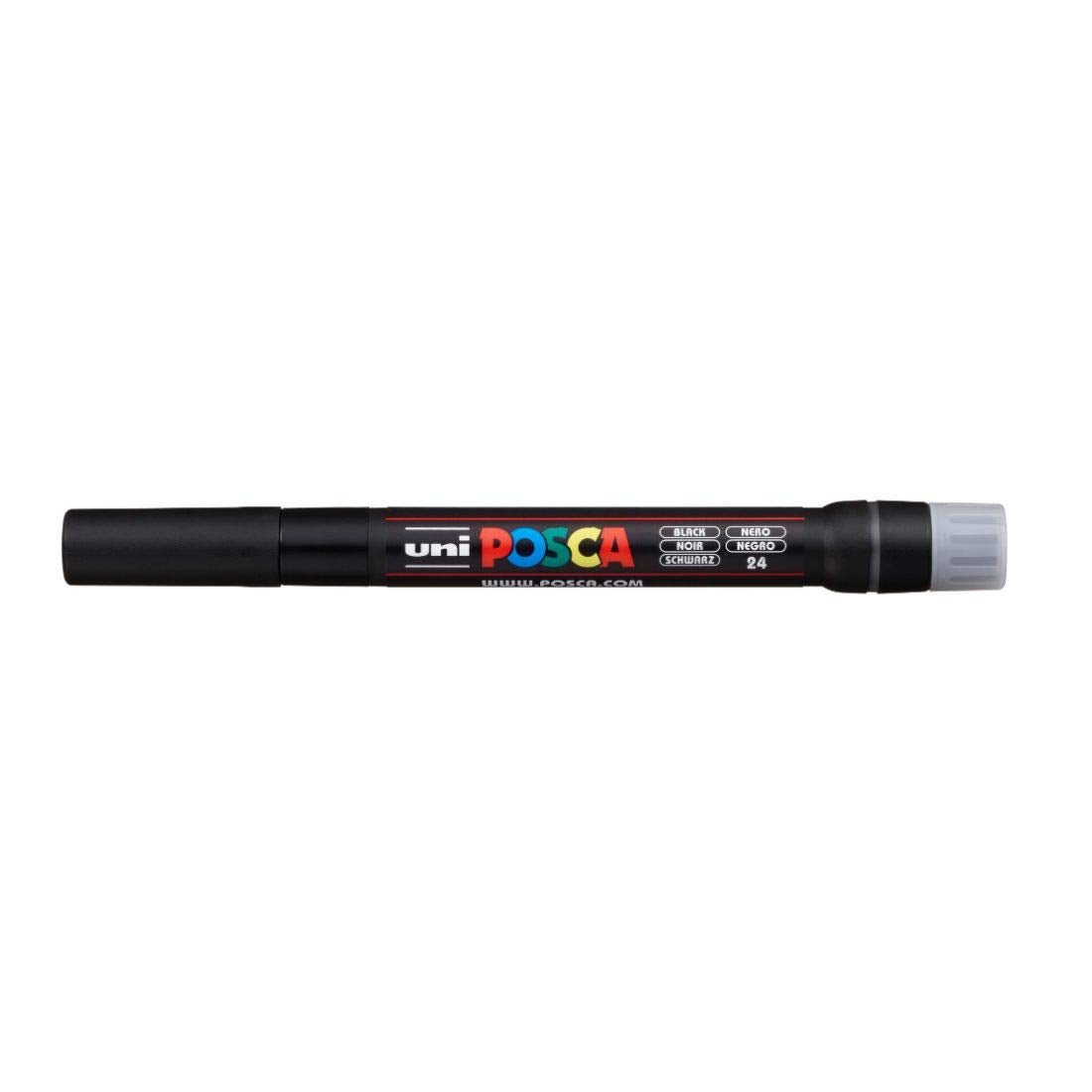 uni-ball Posca PCF-350 1-10 mm Soft Brush Tip Paint Marker Pen, Black Ink, Pack of 1
