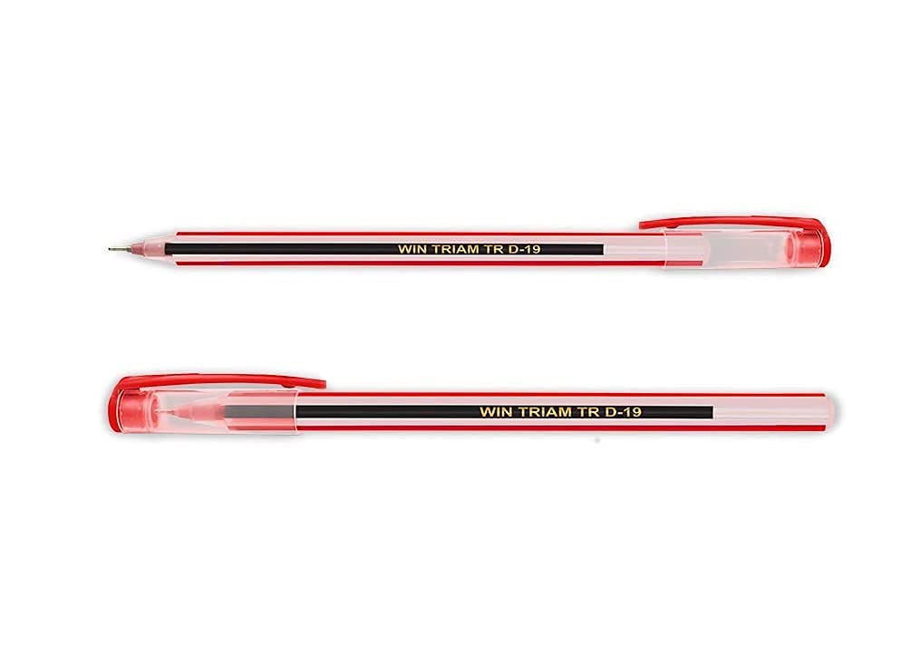 Win DF Triam TR Ball Pen, 0.7mm, Red Ink, Pack of 20