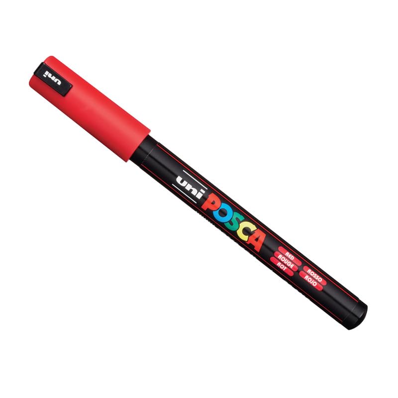 uni-ball Posca PC-1MR 0.7 mm Extra-Fine Tip Markers, Multicolor Ink, Set of 8