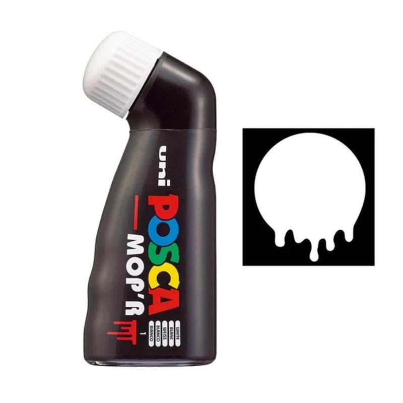 uni-ball Posca MOPR PCM-22 Multi Surface 3-19 mm Round Tip Paint Marker,White Ink, Pack of 1