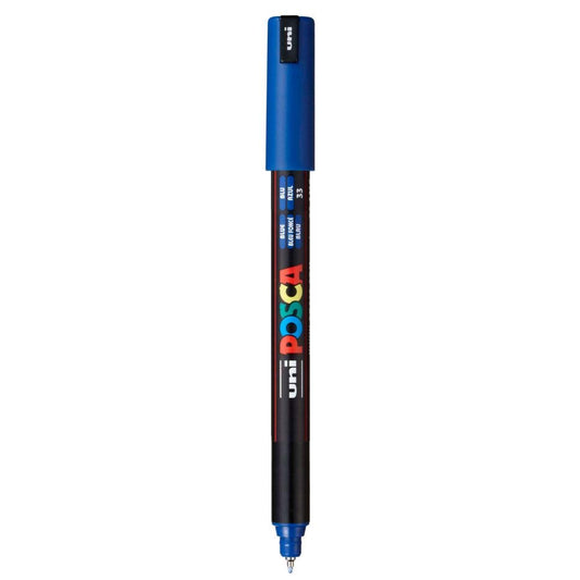 uni-ball Posca PC-1MR 0.7 mm Extra-Fine Tip Markers, Blue Ink, Pack of 1