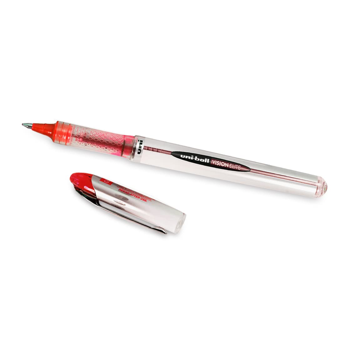 uni-ball Vision UB-200 0.8mm Roller Pen, Red Ink, Pack of 1
