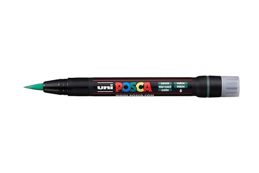 Uni-Ball Posca Pcf-350 Brush Tip Marker Pen 1-10 Mm - Green Ink