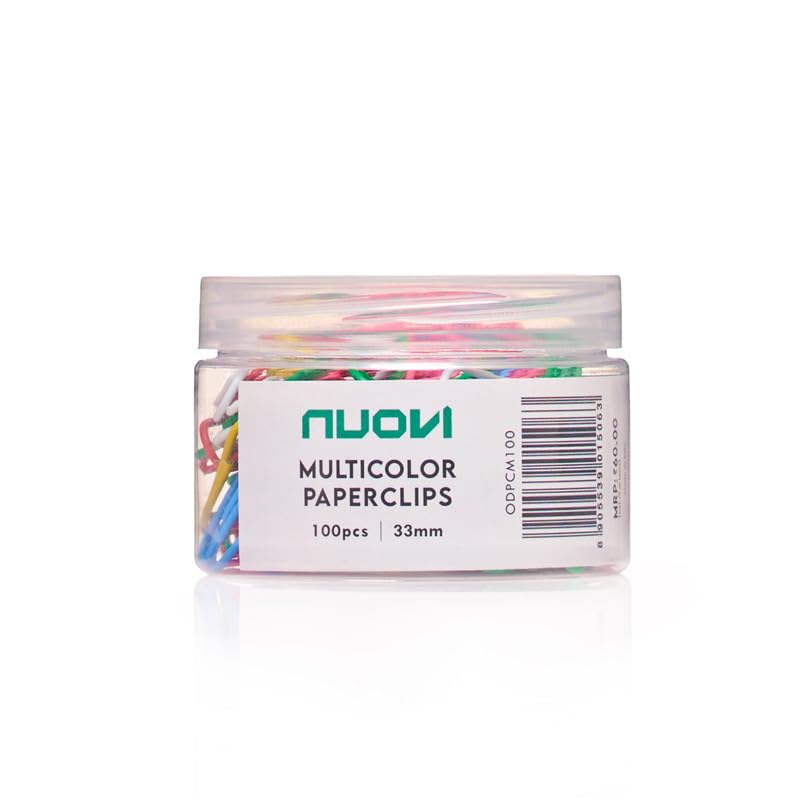 NUOVI 33mm Paperclip (100pcs, Multicolor)