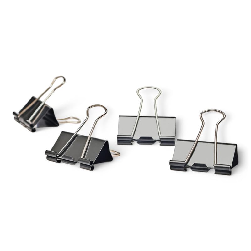 NUOVI 15mm Binder Clips (60pcs, Black)