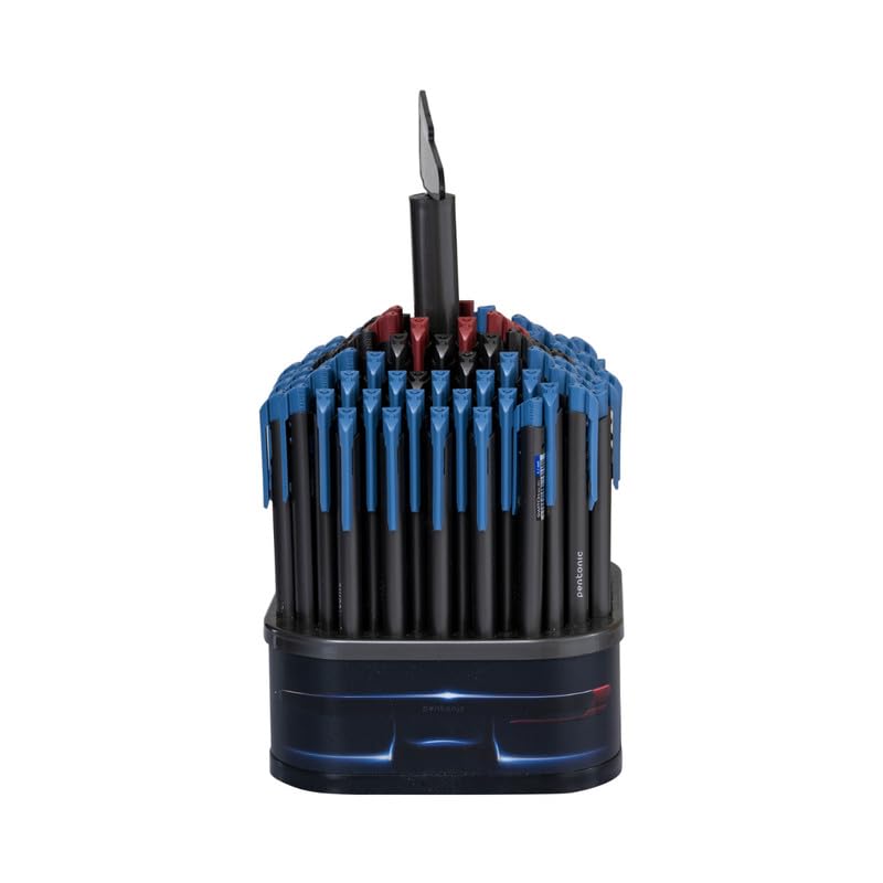 Linc Pentonic Switch Ball Point Pen (0.7mm, 70 Blue Ink,20 Black Ink & 10Red Ink, Pack of 100)