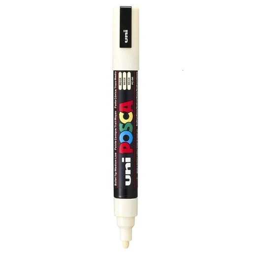 uni-ball Posca 5M 1.8-2.5 mm Bullet Shaped Markers, Beige Ink, Pack of 1