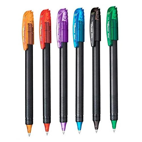 Pentel BL417 0.7 MM ENERGEL Roller Gel Pen (Multicolour, Set of 12)
