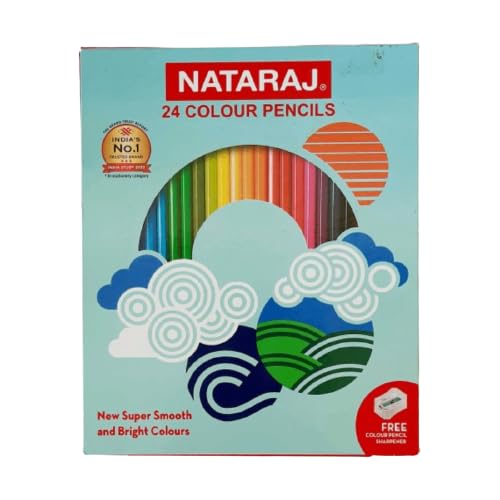 Nataraj Full Size Colour Pencil Set - Set Of 24 Shades
