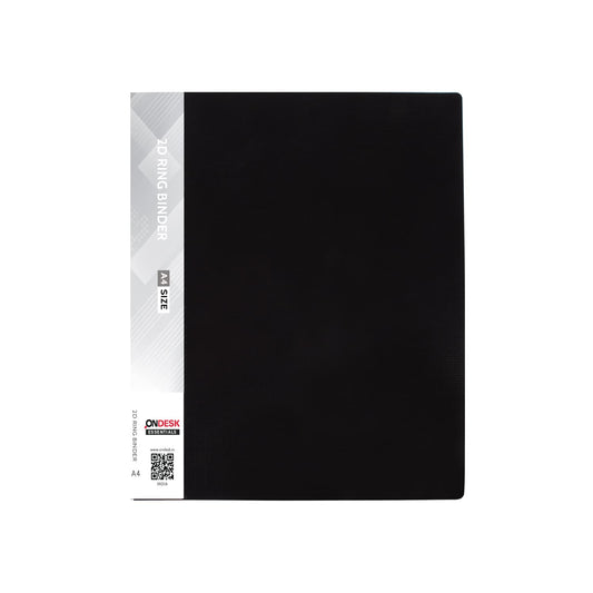 Ondesk 2D Ring Binder File for A4 Size Documents, Pack of 1 (Color May Vary)