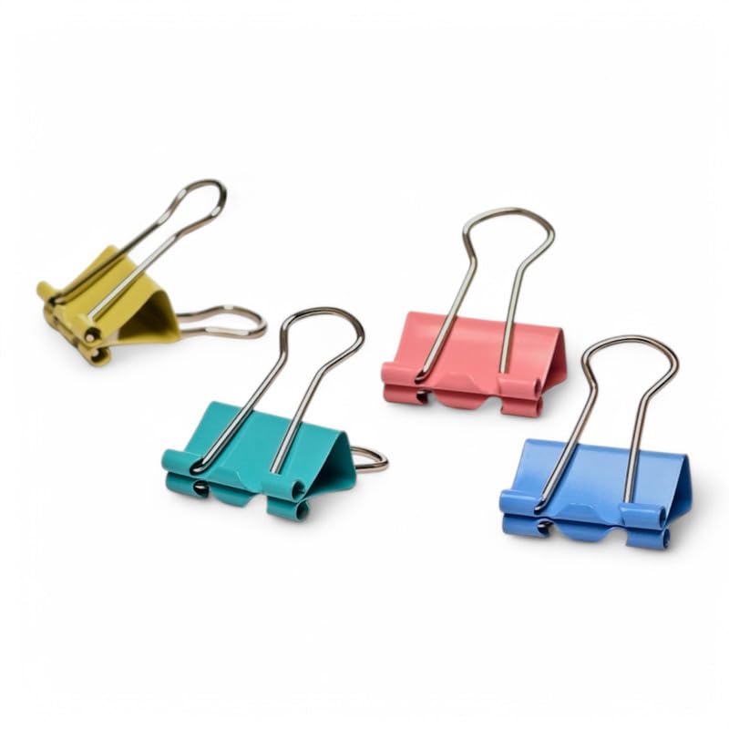 NUOVI 19mm Binder Clips (40pcs, Multicolor)