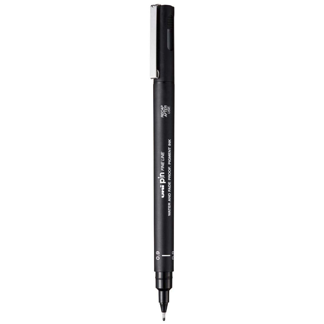 uni-ball PIN-200 0.9 mm Fine Line Drawing Pen, Black Ink, Pack of 1
