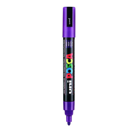 uni-ball Posca 5M 1.8-2.5 mm Bullet Shaped Marker Pen, Violet Ink, Pack of 1