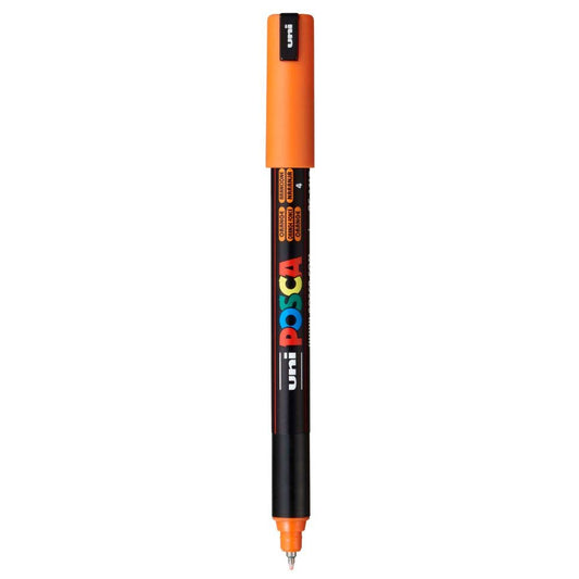 uni-ball Posca PC-1MR 0.7 mm Extra-Fine Tip Markers, Orange Ink, Pack of 1