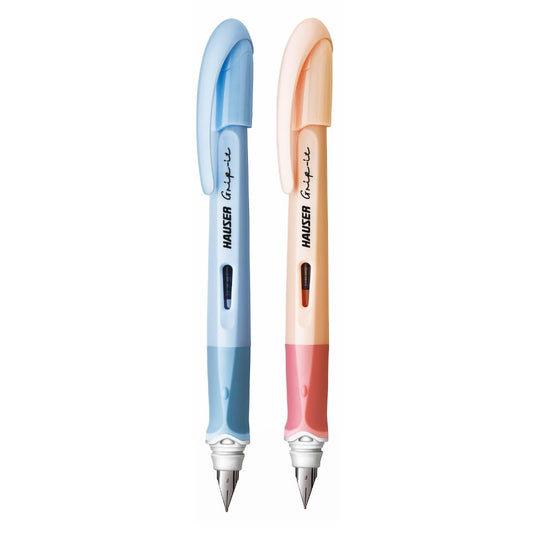 Hauser Inx Grip-it Fountain Pen, Blue Ink, Pack of 2