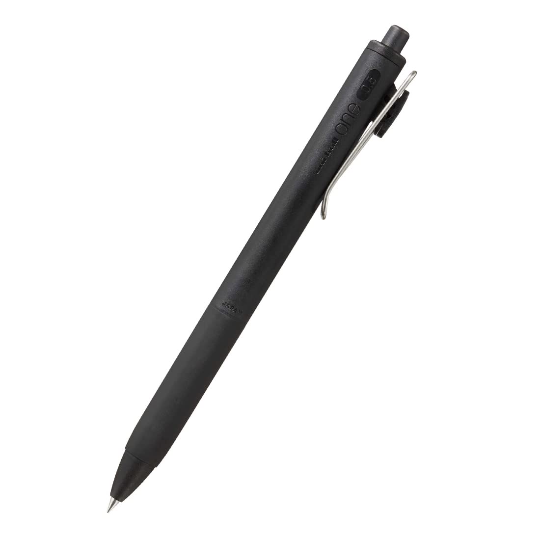 Uni-Ball One UMN S 0.5 mm Retractable Gel Pen - Black Body, Black Ink