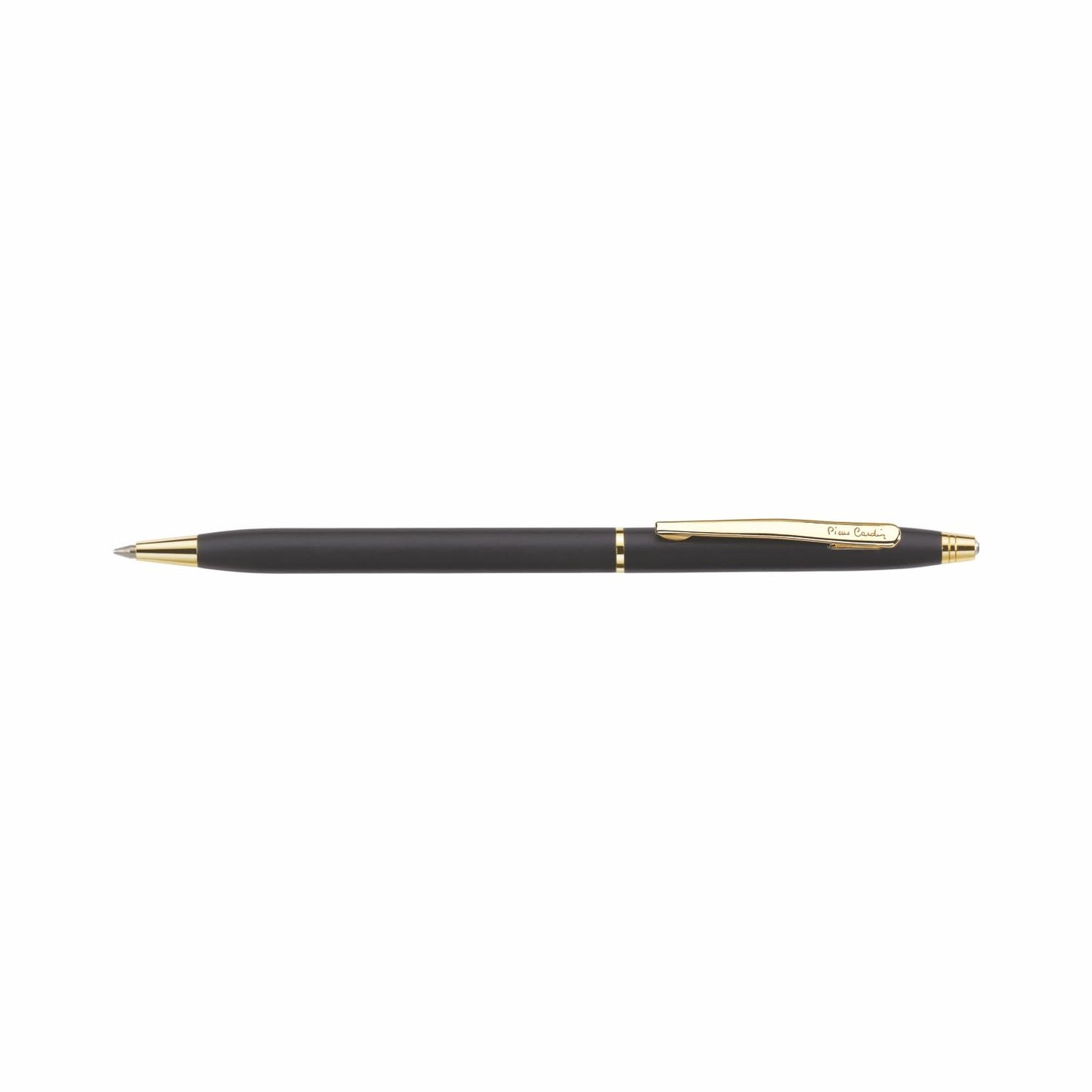 Pierre Cardin Kriss Japan Black Finish Exclusive Metal Ball Pen, Blue Ink, Pack of 1