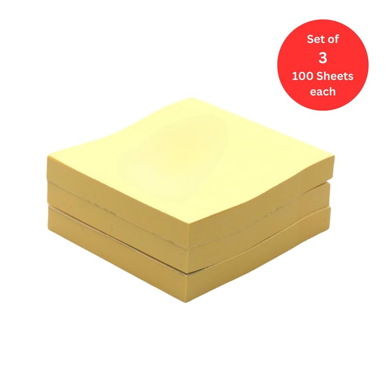 NUOVI Sticky Notes (Set of 3, Yellow)