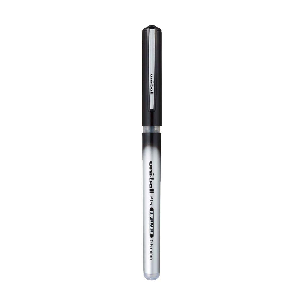 uni-Ball QWiK Refill UB-215 0.5mm Roller Ball Pen, Black Ink, Pack of 1