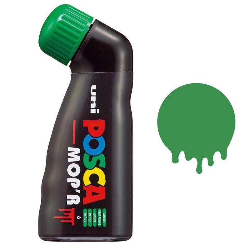 uni-ball Posca MOPR PCM-22 Multi Surface 3-19 mm Round Tip Paint Marker,Green Ink, Pack of 1