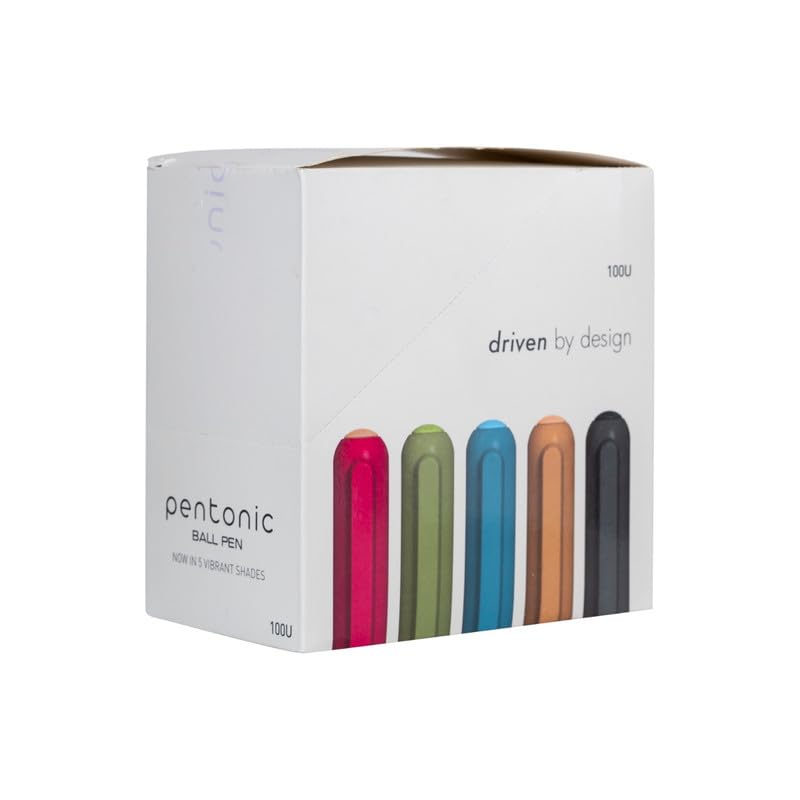 Pentonic Vibrant Colours 0.7mm Ball Pen Tumbler, Vibrant Multicolor Body, Blue Ink, Pack of 100