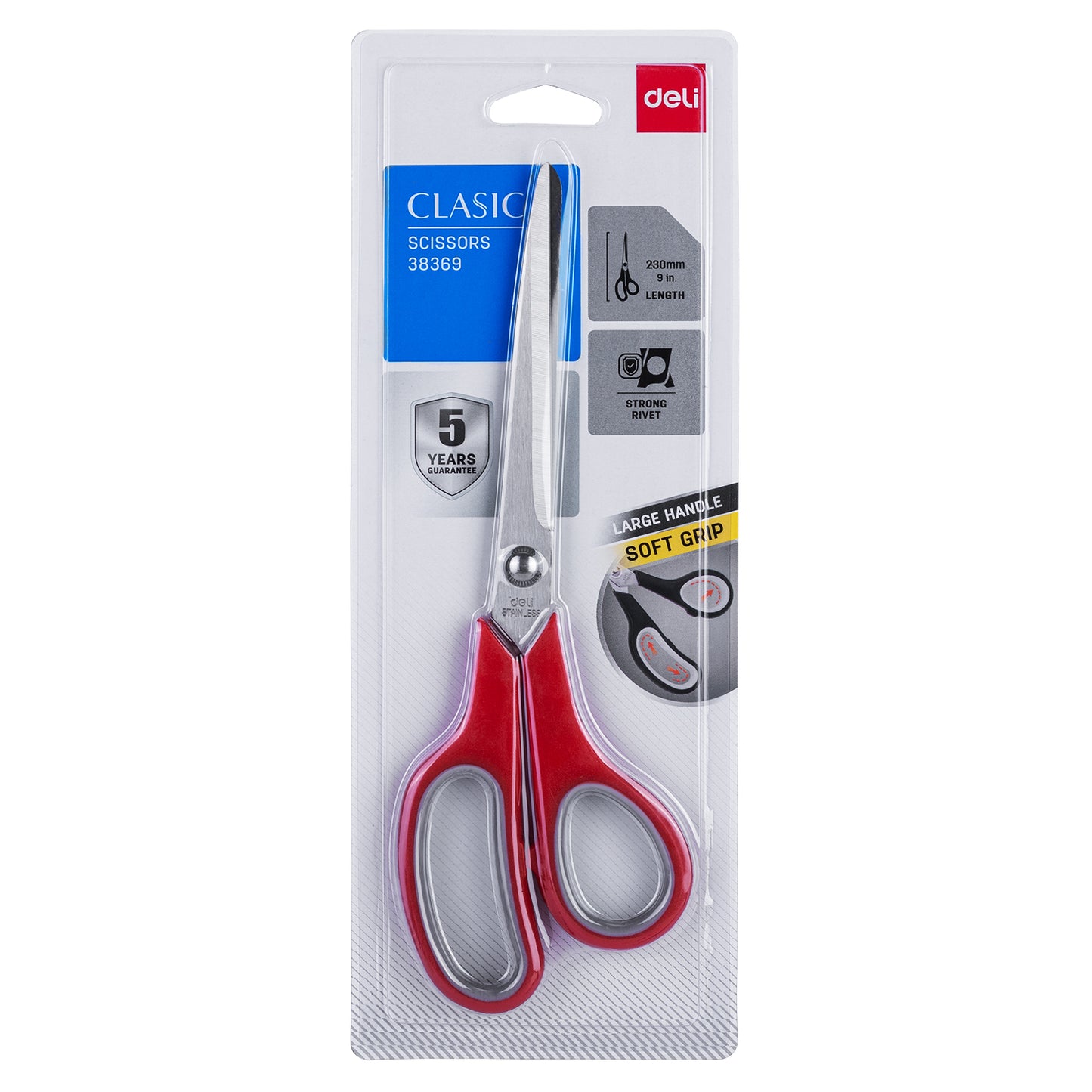 Deli W38369 Scissors, Pack of 1 (Color May Vary)