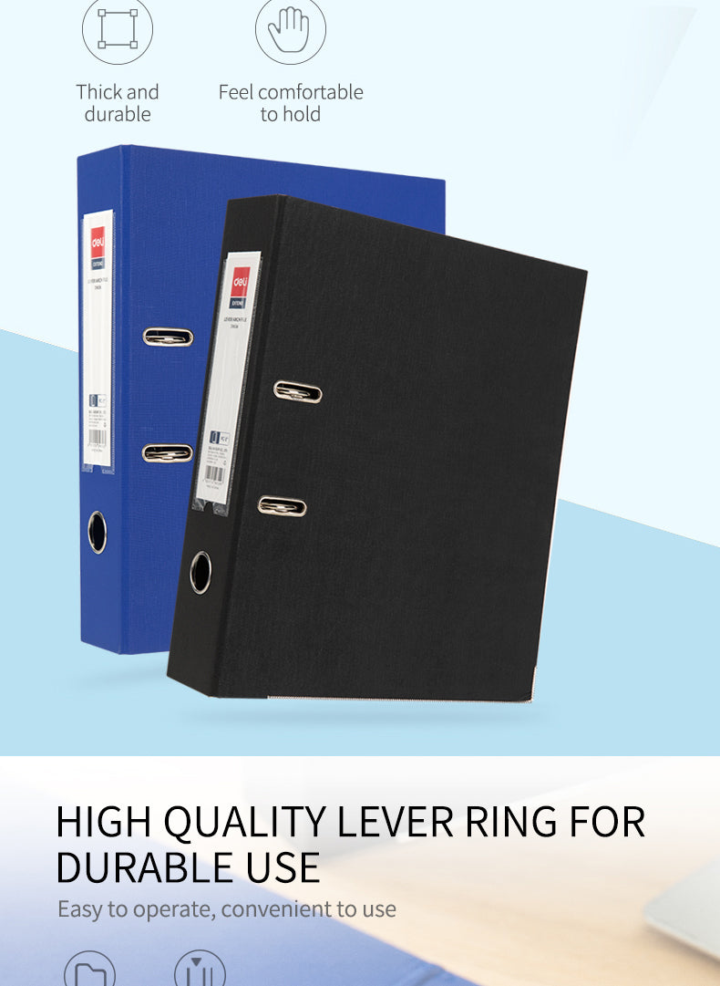 Deli W39656 FC 3" Lever Arch File, Pack of 1