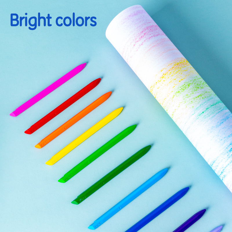 Deli WC20000 Plastic Crayons (Pack of 12 Crayons)