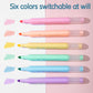 Deli WU12-6C Macaron Highlighter (Pack of 1)