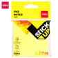 Deli WA02602 Sticky Note, 3" x 3", 425 Sheets, Yellow (Pack of 1)